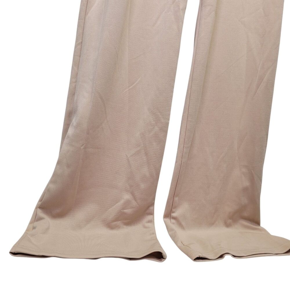 Women's High Waist Belted Paperbag Wide Leg Business Dress Pants Apricot Medium - Picture 5 of 10